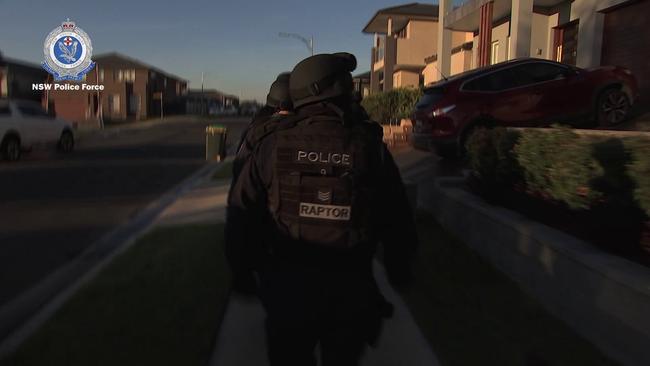 Police seized several items in raids across Caddens, Cambridge Park, Castlereagh, Emu Plains, Kingswood, Sydney CBD, and Wentworth Point on Thursday, April 18. Picture: NSW Police