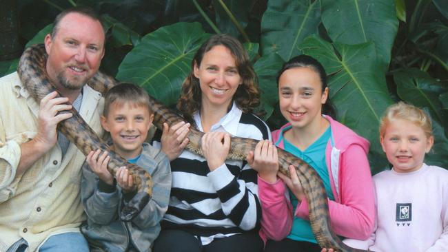 A young Cameron Duce with his parents and sisters.