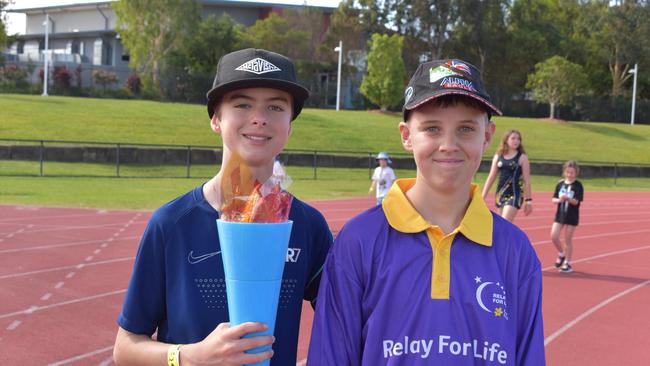 Jackson Hanley and Harris Trembath at the Sunshine Coast Relay for Life 2022.