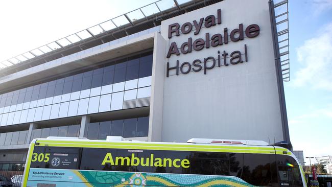 ADELAIDE, AUSTRALIA - NewsWire Photos May 31, 2024: Ambulances parked  at the Royal Adelaide Hospital. Ramping Picture: NewsWire / Kelly Barnes