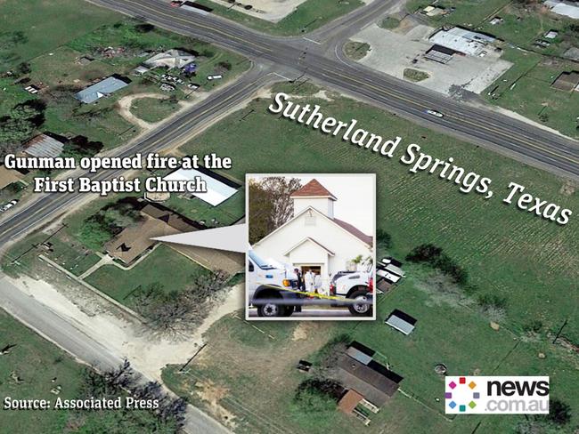 Sutherland Springs, the scene of the latest mass killing in the United States.