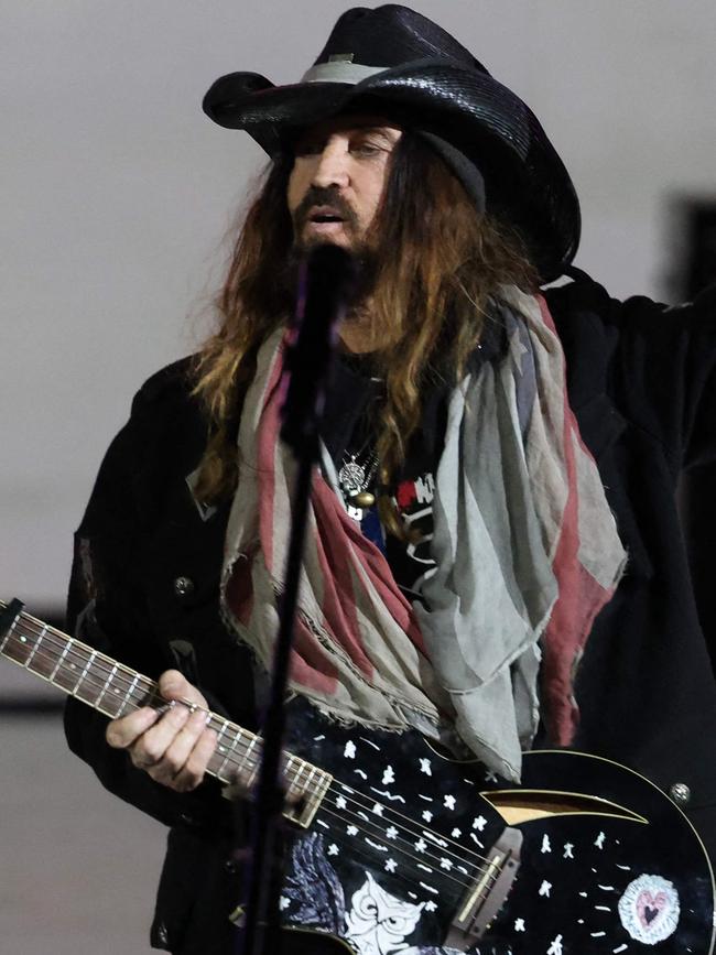 Billy Ray Cyrus performs during the Liberty ball. Picture: Joe Raedle/Getty Images/AFP