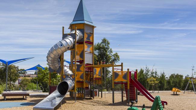 Nothing says good times like a giant rocket shaped jungle gym. Picture: Valeriu Campan