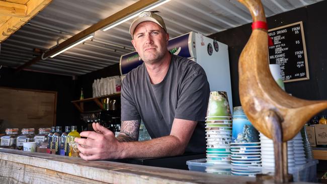 Cafe owner Mathew Hollamby says his business was targeted twice in the school holidays. Picture: Russell Millard