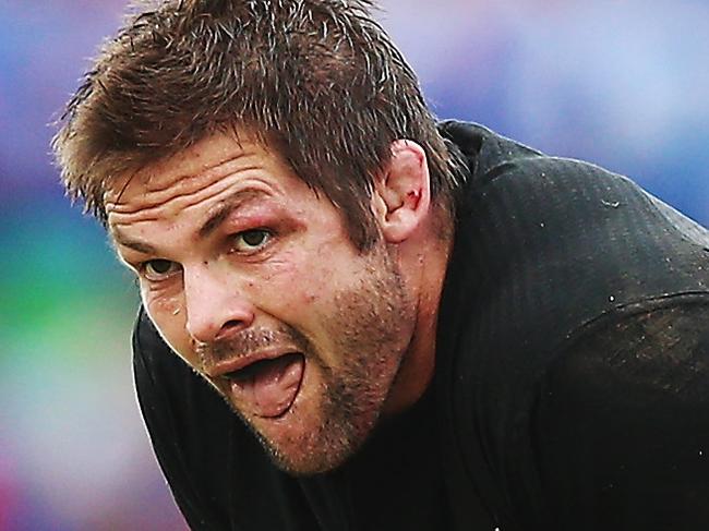 APIA, SAMOA - JULY 08: Richie McCaw of the New Zealand All Blacks takes a break during the International Test match between Samoa and the New Zealand All Blacks at Apia Stadium on July 8, 2015 in Apia, Samoa. (Photo by Hannah Peters/Getty Images)