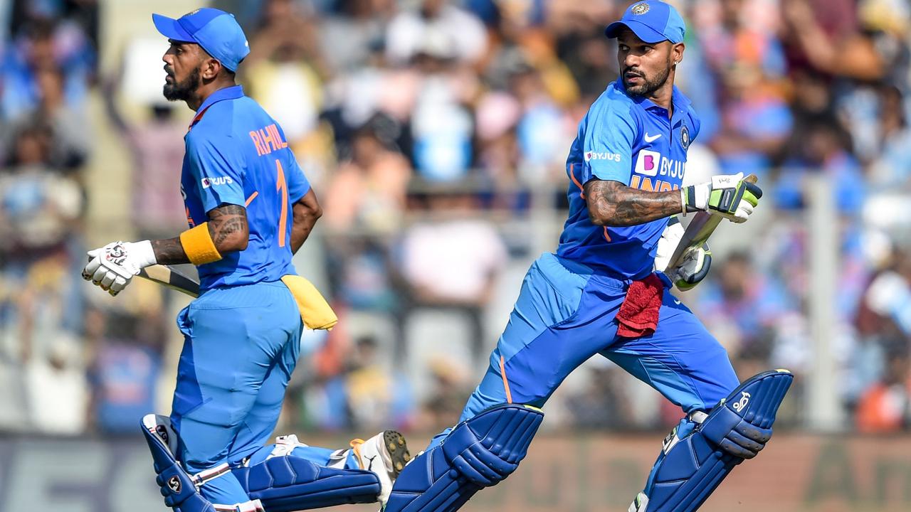 India’s KL Rahul (left) might slide to No.4, with Shikhar Dhawan (above) to open with Rohit Sharma. Pic: AFP