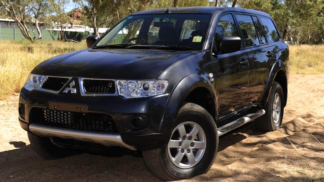 The 13-year-old was driving a black Mitsubishi Challenger, similar to the one pictured here.