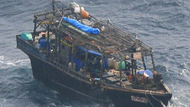 Eight bodies were found on the mysterious vessel. Source: Iori Sagisawa/Kyodo News via AP.