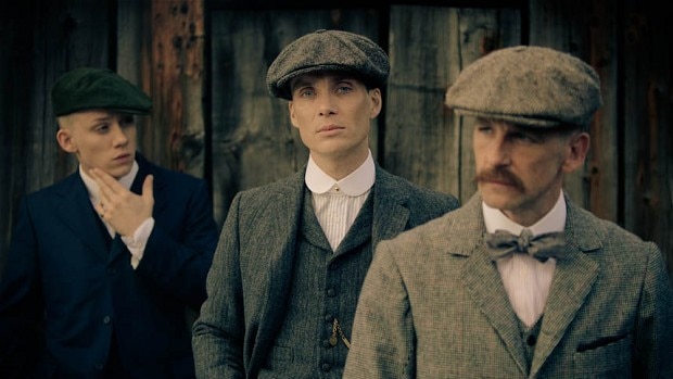 Anderson (right) was set to star in the Peaky Blinders film, but that has now been thrown into doubt. Picture: BBC