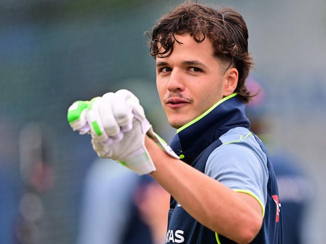 Australia's Sam Konstas attends a practice session at the Galle International Cricket Stadium in Galle on January 26, 2025, ahead of the first Test cricket match between Sri Lanka and Australia. (Photo by Ishara S. KODIKARA / AFP)