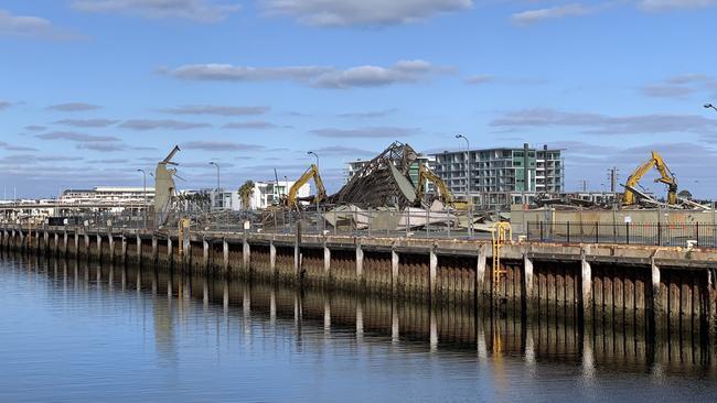 Shed 26 at Port Adelaide has been completely demolished. Picture: Caleb Bond