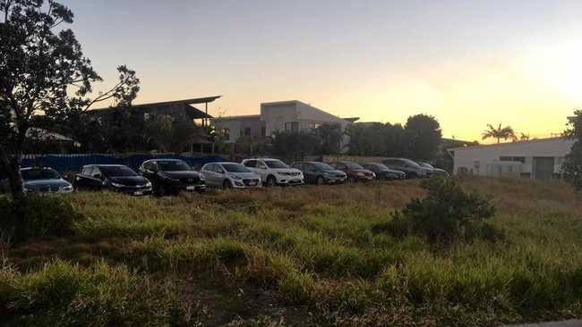 OUT OF CONTROL: At least 10 cars parked near one of the listed short term rental properties in Casuarina, which has left residents frustrated by the numerous disruptions caused by loud partying in the house. Picture: Contributed