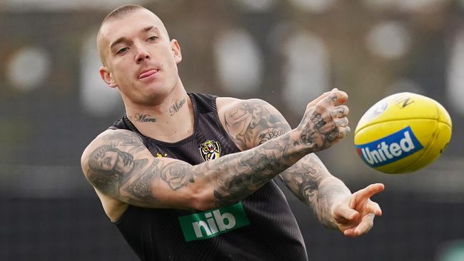 Dustin Martin appears to be playing hurt.