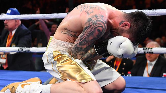 Michael Zerafa celebrates the win. Picture: Getty Images