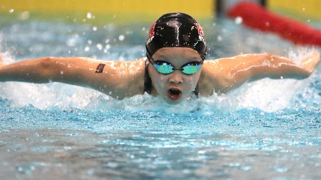 Megan Chia of Knox Pymble competing in the Girls 11 100m Butterfly.