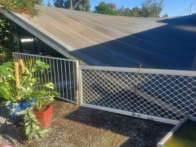 Mandy Williamson said she was lucky to be alive after her carport came crashing down on Sunday. Photo: supplied.