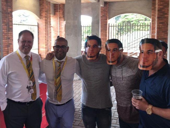 CSA officials were snapped posing with fans wearing Williams masks.