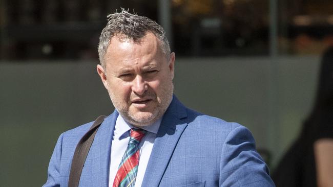 Lawyer Adam Magill is seen arriving at the Brisbane Magistrates Court in Brisbane on Wednesday. Picture: AAP Image/Glenn Hunt