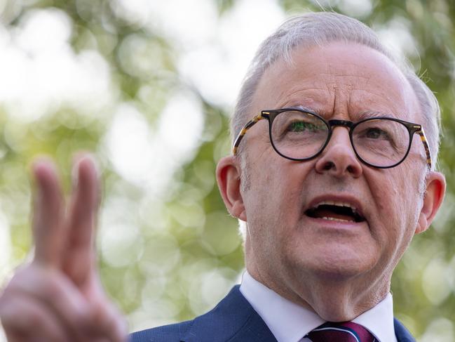 Prime Minister Anthony Albanese in Perth on Thursday. Picture: Jason Edwards/NCA NewsWire