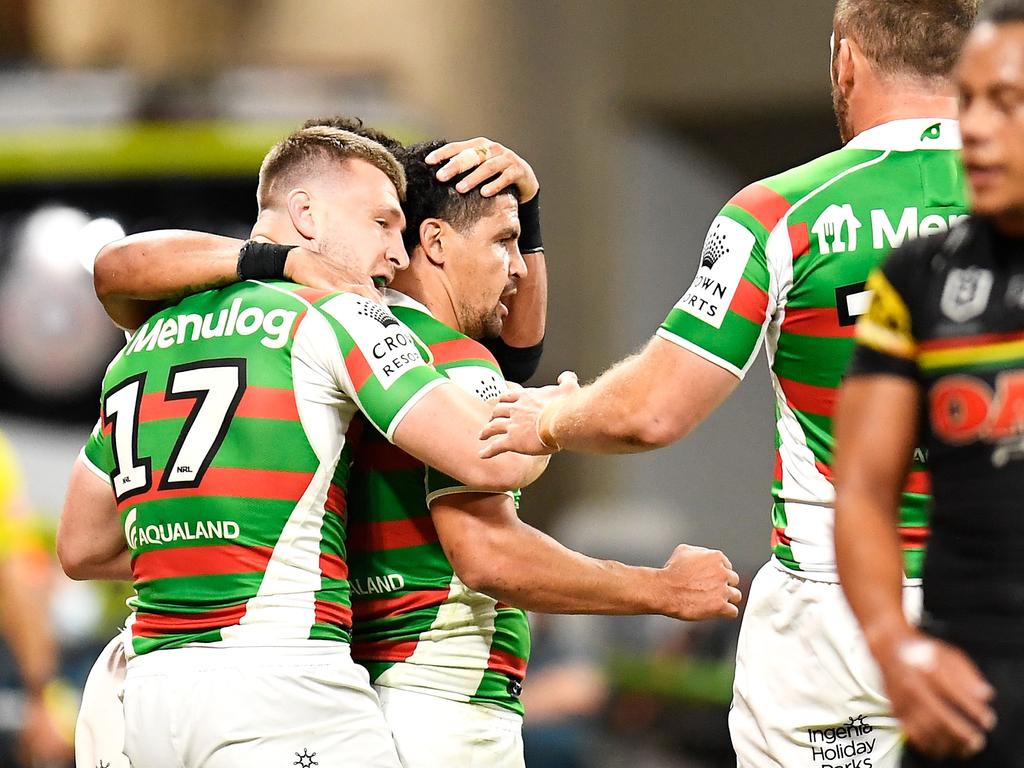 The Rabbitohs defeated the Panthers 16-10 in the first week of the finals. (Photo by Ian Hitchcock/Getty Images)