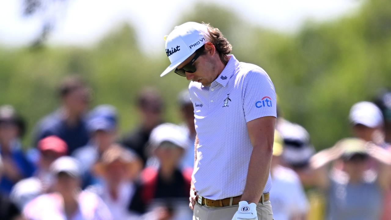 Smith was a dejected figure in the second round at Royal Queensland. (Photo by Bradley Kanaris/Getty Images)