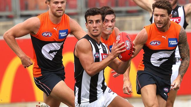 Nick Daicos was super impressive against GWS. Picture: Phil Hillyard