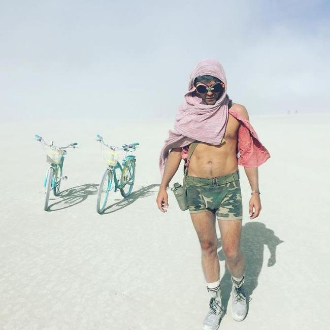 American actor Adrian Grenier at the 2016 Burning Man Festival in the Black Rock Desert, Nevada ... “You were all right. Thank you. #burningman2016” Picture: Instagram
