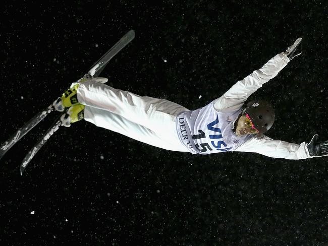 PARK CITY, UT - FEBRUARY 03: Lydia Lassila #15 of Australia competes in the Ladies Aerials during the FIS Freestyle World Cup at Deer Valley Resort on February 3, 2017 in Park City, Utah. (Photo by Matthew Stockman/Getty Images)