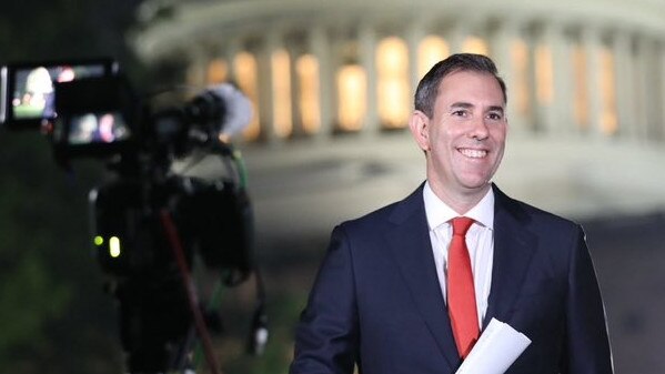 Treasurer Jim Chalmers, in Washington DC yesterday. Source - https://twitter.com/JEChalmers/status/1780891269230961032