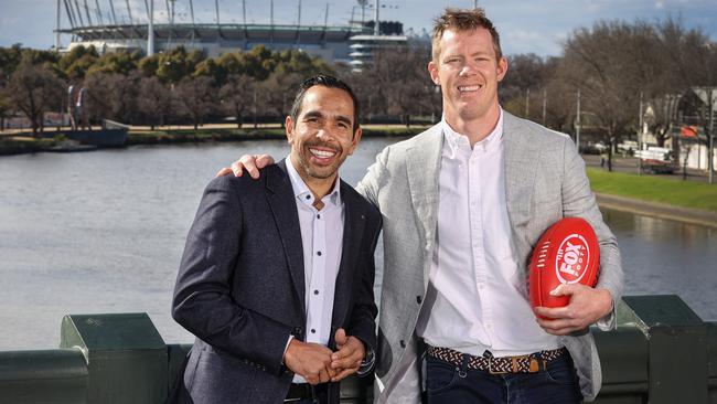 Eddie Betts and Jack Riewoldt will launch the finals series for Fox Footy. Picture: David Caird