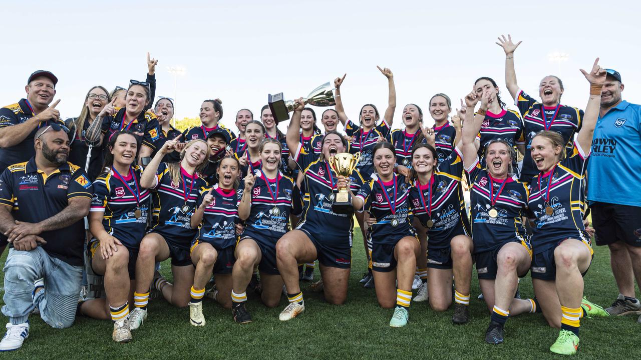 Highfields are the TRL Women Premiers after defeating Gatton in the grand final at Toowoomba Sports Ground, Saturday, September 14, 2024. Picture: Kevin Farmer