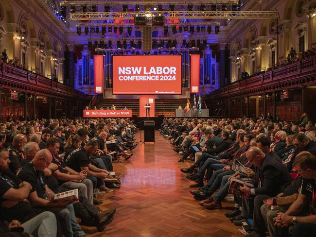 Inside the NSW Labor Conference at Sydney Town Hall. Picture: NewsWire