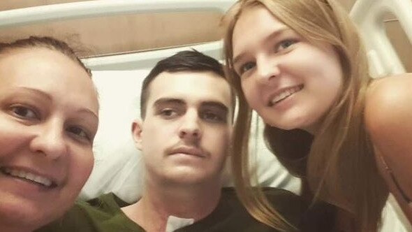 Zac Longfield at Gold Coast University Hospital. Photo: GoFundMe