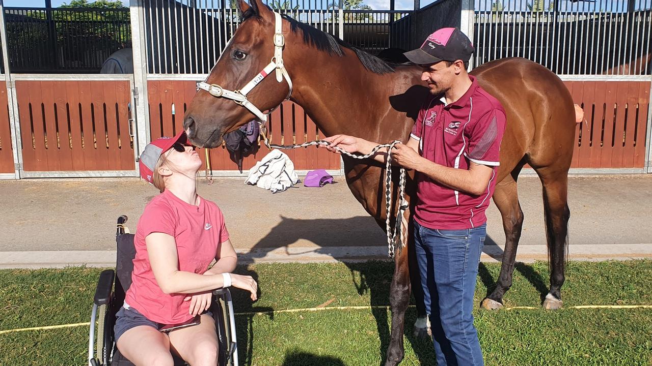 Leah Kilner visited Rob Heathcote’s stables earlier in the week. Picture: Supplied