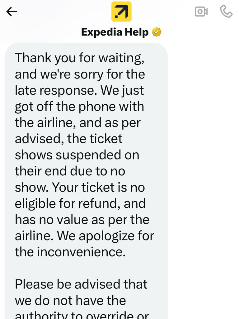 Expedia claimed Qantas deemed the customers ineligible for a refund and the travel agency had to follow this. Picture: Supplied