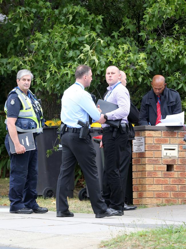 Police at the scene. Picture: Yuri Kouzmin