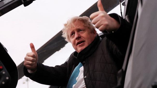 For years Johnson had prospered with a blustering style of near-demented optimism and, when the going got tough, a steadfast refusal to answer uncomfortable questions about his behaviour. Picture: AFP