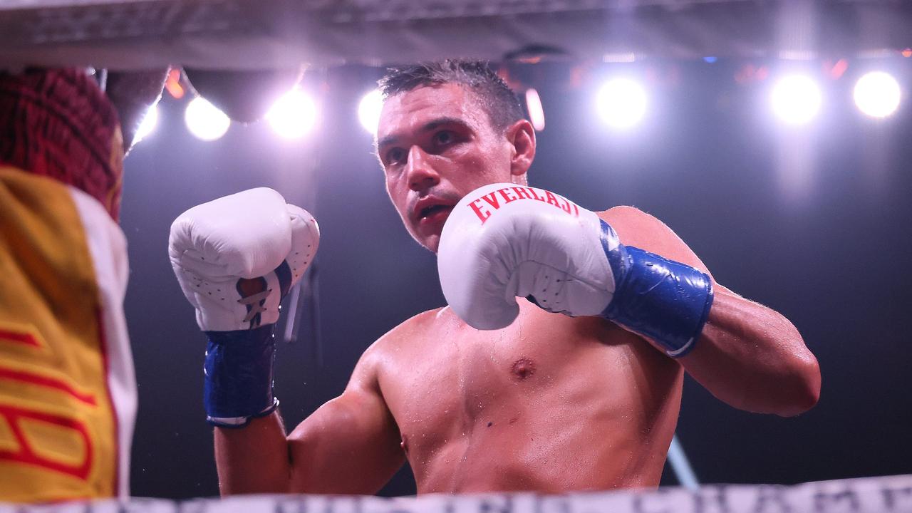 There are some chinks in Tim Tszyu’s armour. Photo: Adam Bettcher/Getty Images/AFP