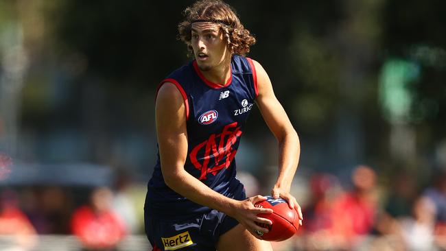 Draftee Luke Jackson is hoping to break into Melbourne’s team.