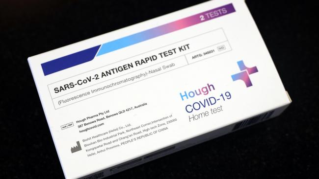 A Covid rapid antigen test. Picture: NCA NewsWire / Nicholas Eagar