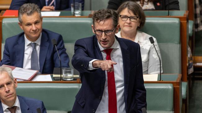 Federal Financial Services Minister Stephen Jones in parliament. Picture: Gary Ramage