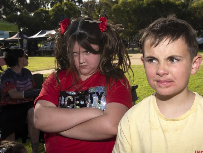 Alirah Giddings, Harrison Jones at the 2024 Mildura Christmas Carols. Picture: Noel Fisher