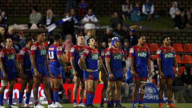 Newcastle’s loss to Canterbury now seems very costly. AAP Image/Darren Pateman.