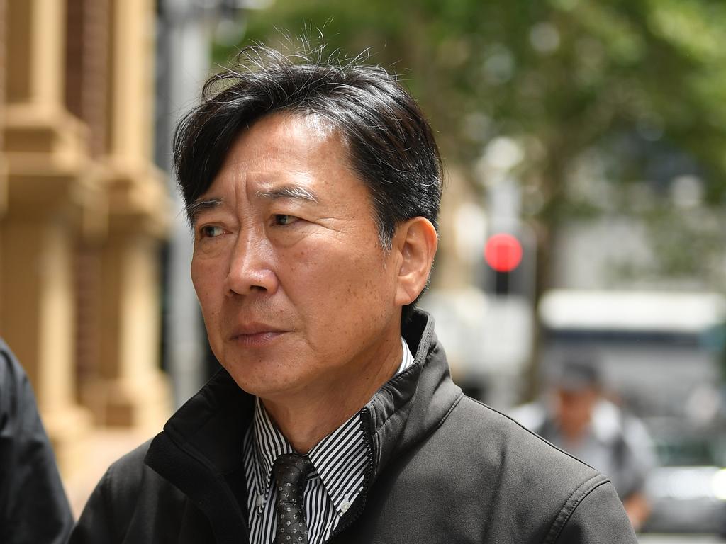 Chan Han Choi’s solicitor Mark Davis said outside court the most “sinister connotation” — allegations of dealing weapons of mass destruction — had been stripped away. Picture: NCA NewsWire/Joel Carrett