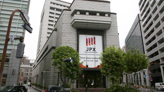 The Tokyo Stock Exchange building. Picture: AFP