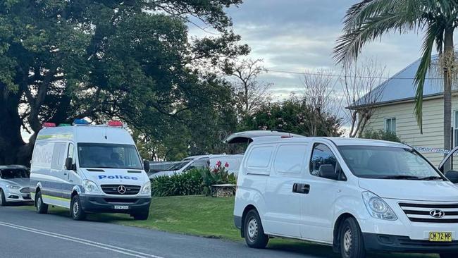 Forensic police at Denise Brameld’s property on Comerong Island Rd at Numbaa. Picture: Madeline Crittenden