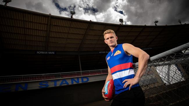 Western Bulldogs prized recruit Adam Treloar at Whitten Oval.