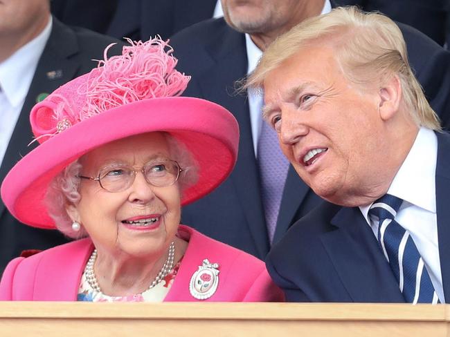 Donald Trump has expressed his admiration for Queen Elizabeth II and says ‘Megxit’ is “sad”. Picture: Getty Images