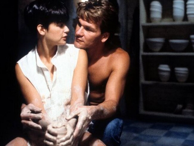 Demi Moore and Patrick Swayze in a scene from the movie Ghost. Picture: Supplied.