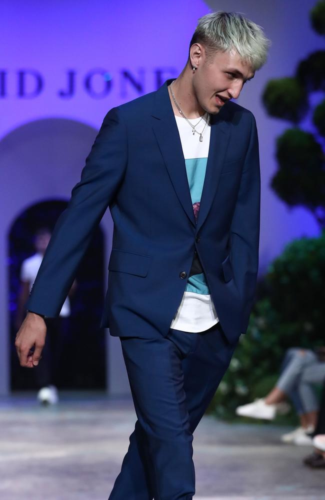 Onlookers were confused by Anwar Hadid on the runway. Picture: Mark Metcalfe/Getty Images for David Jones